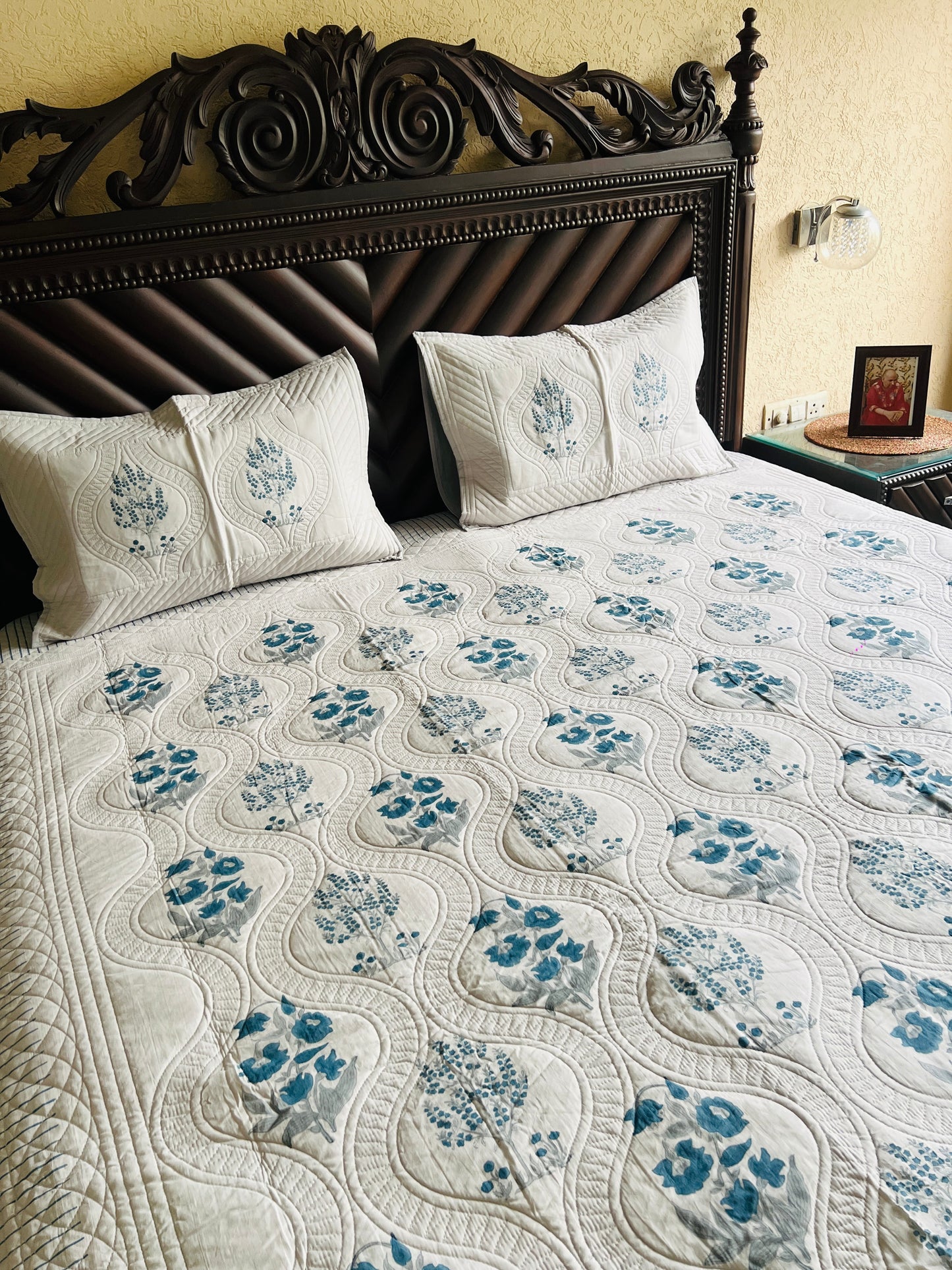 Jaal Handblock Bedcover