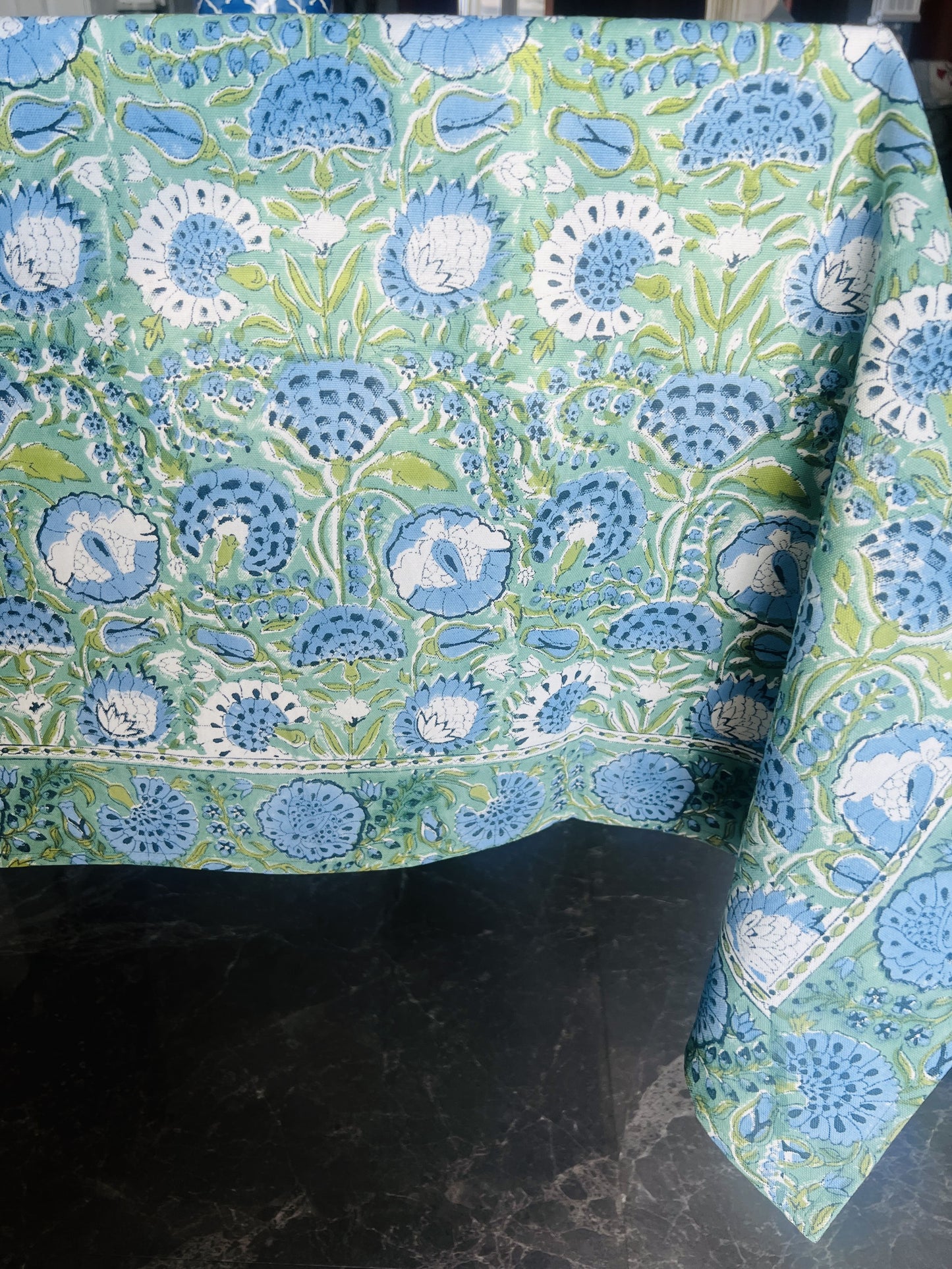 8 Seater Handblock Table Cover