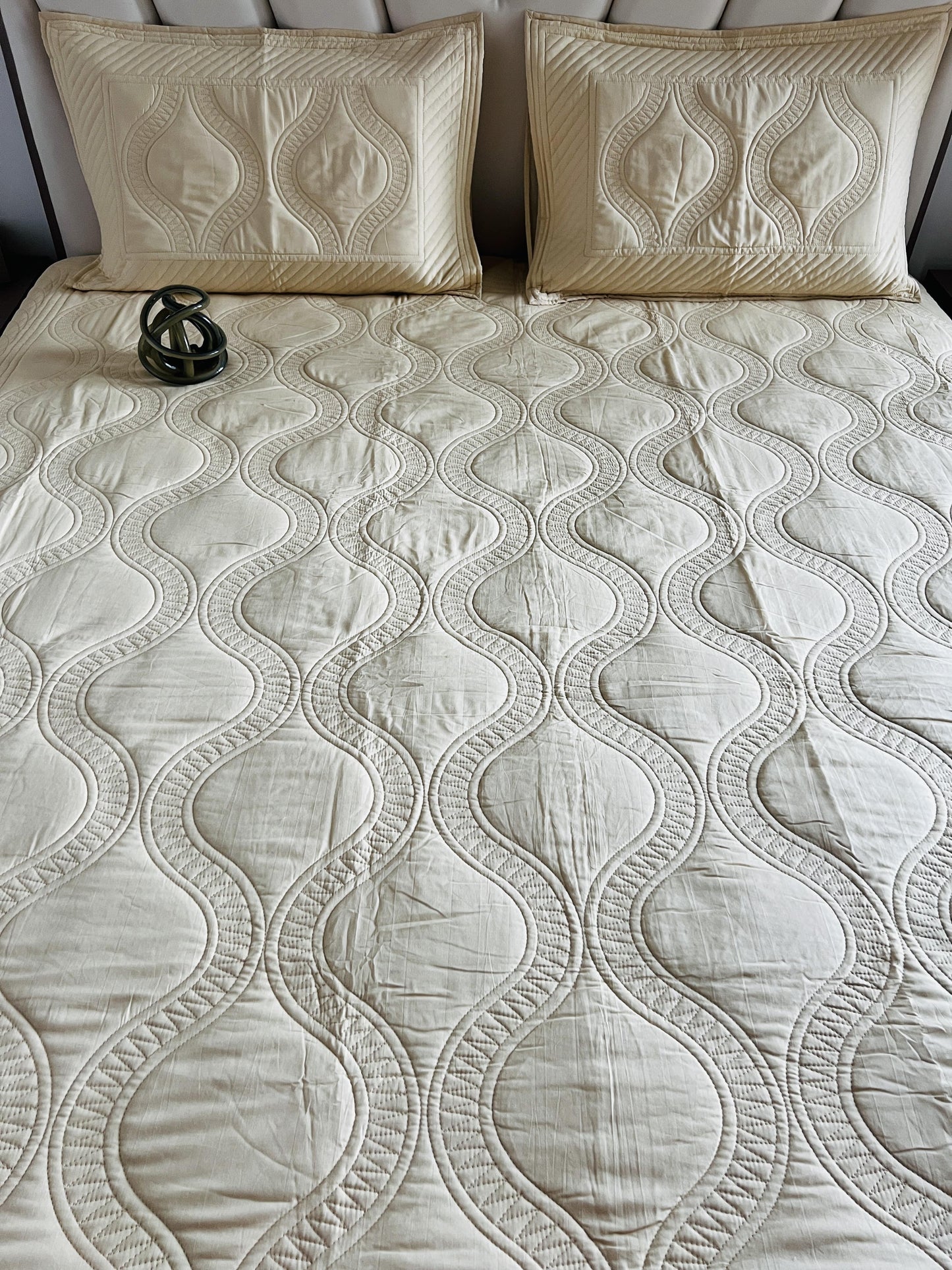Jaal Quilted Bedcover 3pc Set
