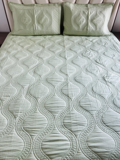 Jaal Quilted Bedcover 3pc Set