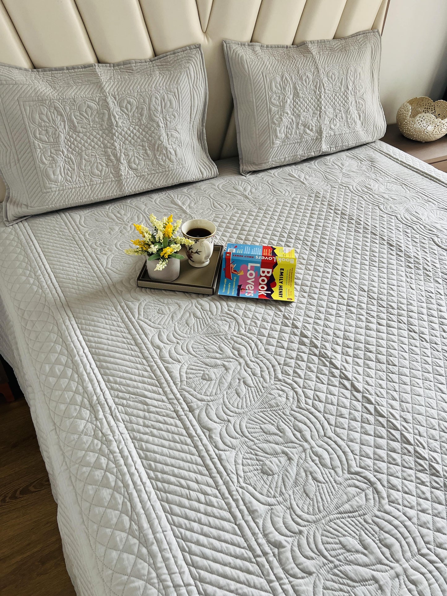 Elegance Quilted Bedcover 3pc Set