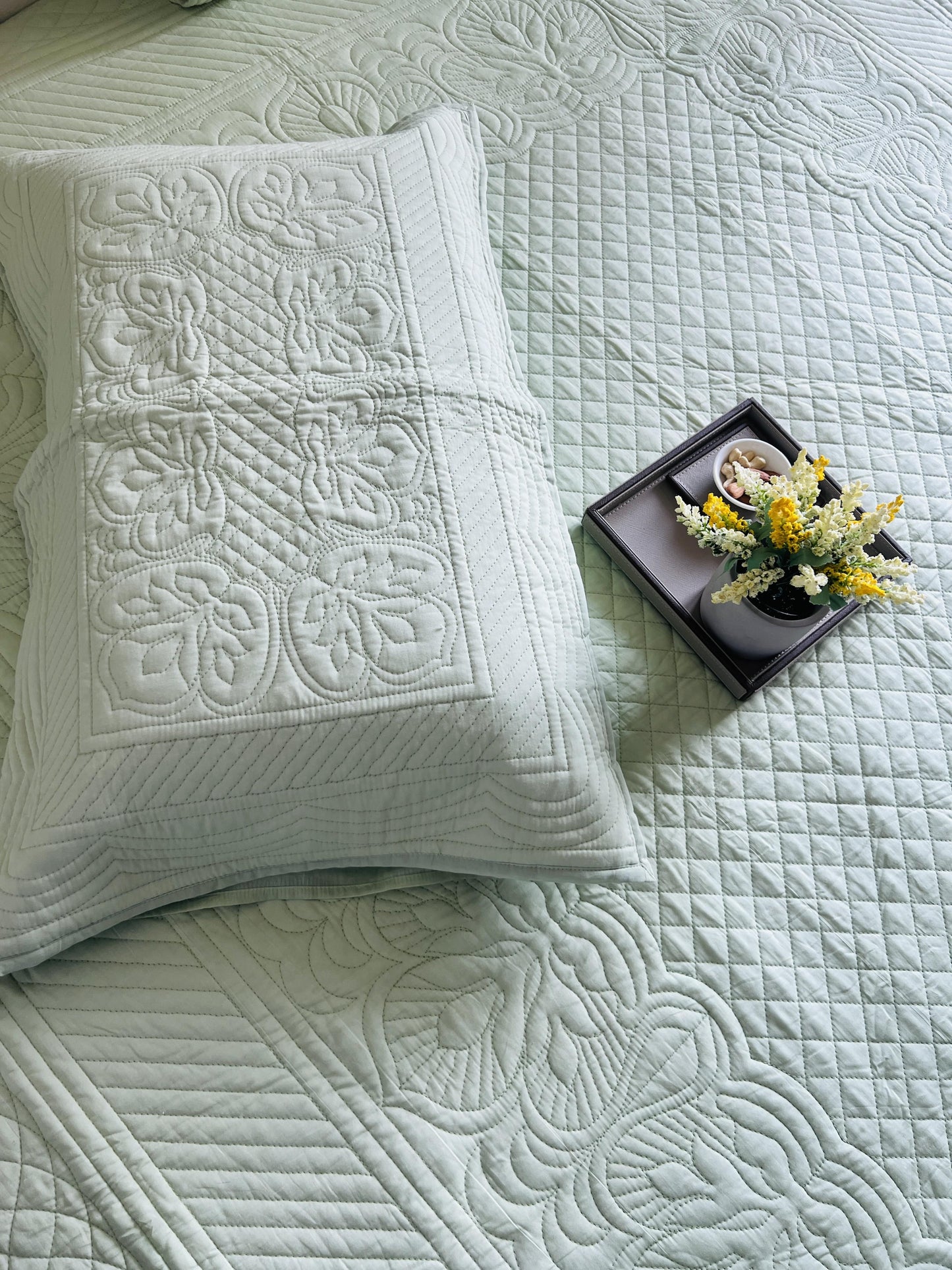 Elegance Quilted Bedcover 3pc Set