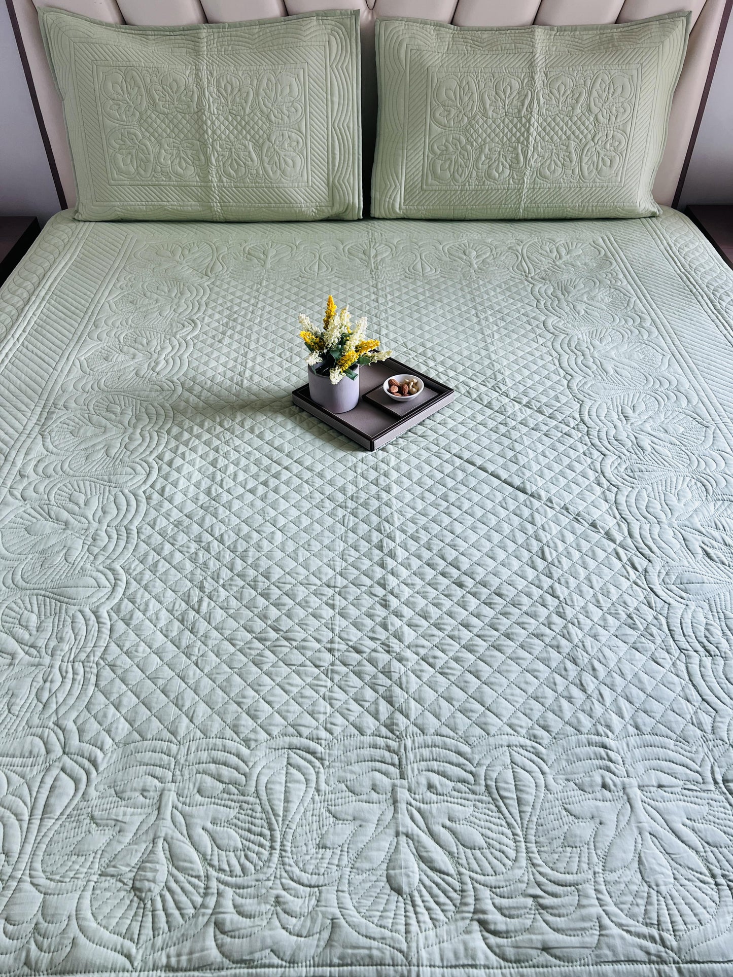 Elegance Quilted Bedcover 3pc Set