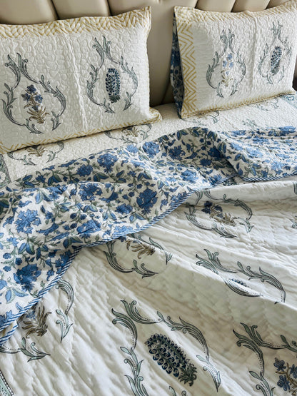 Handblock Quilt & Bedcover Set